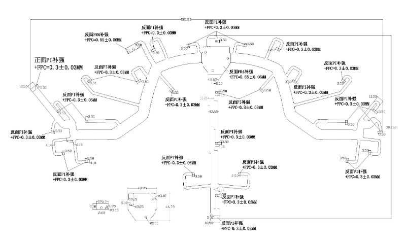 無人機(jī)柔性線路板結(jié)構(gòu)示意圖