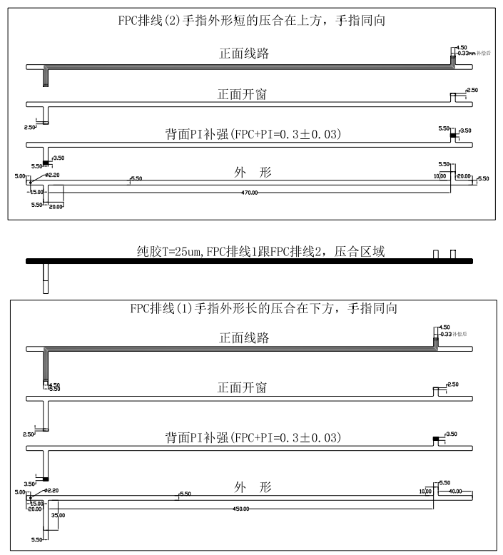 新能源汽車特定柔性線路板結構圖