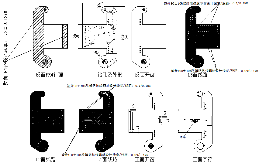 測繪組件化柔性線路板模塊分層圖